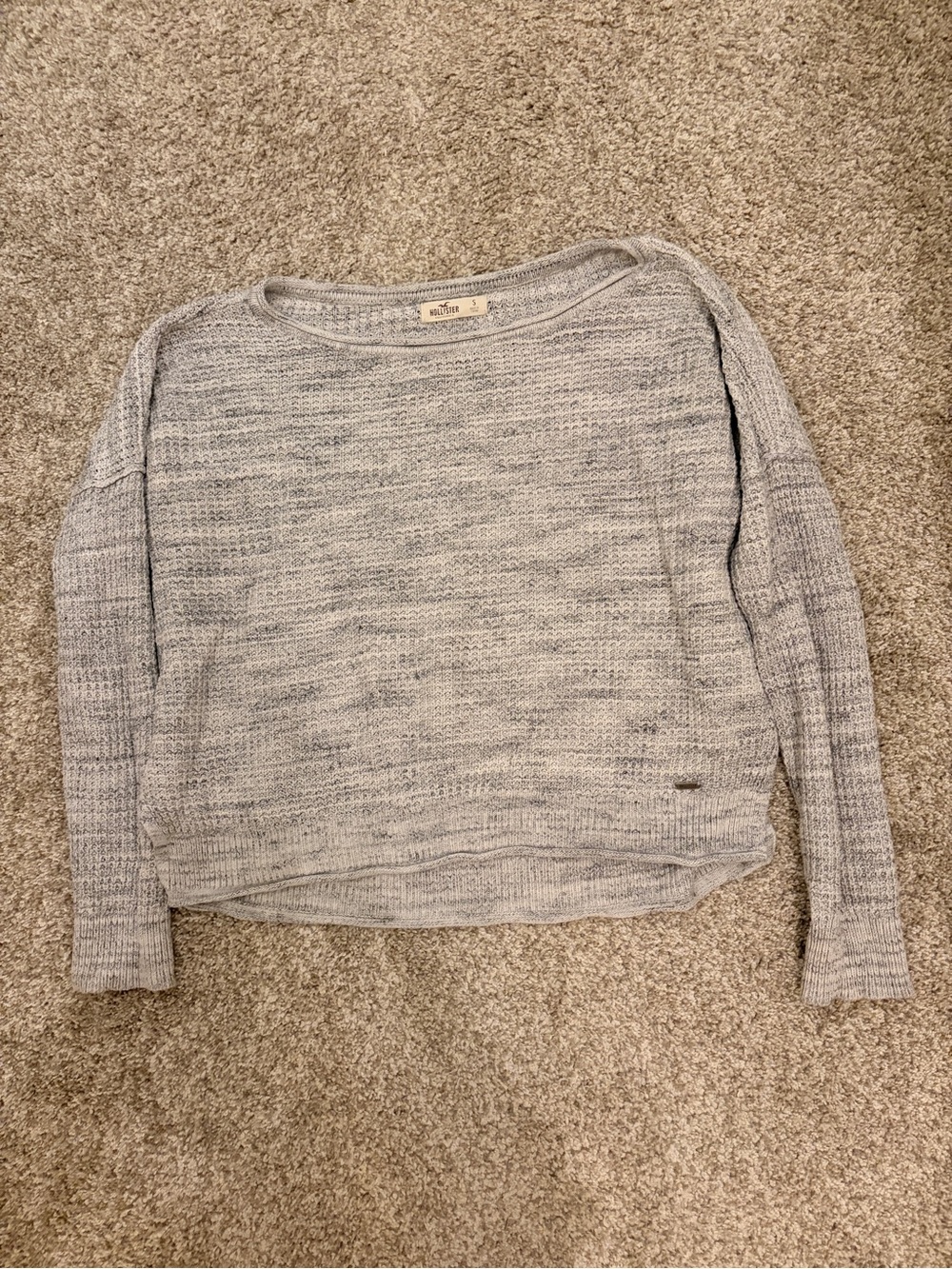 Hollister boxy knit cropped sweater - Small